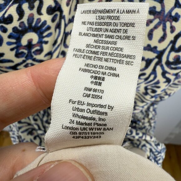 FREE PEOPLE Safari Sunset Halter Ruffle Print asymmetrical  light Summer Dress S - Picture 12 of 13